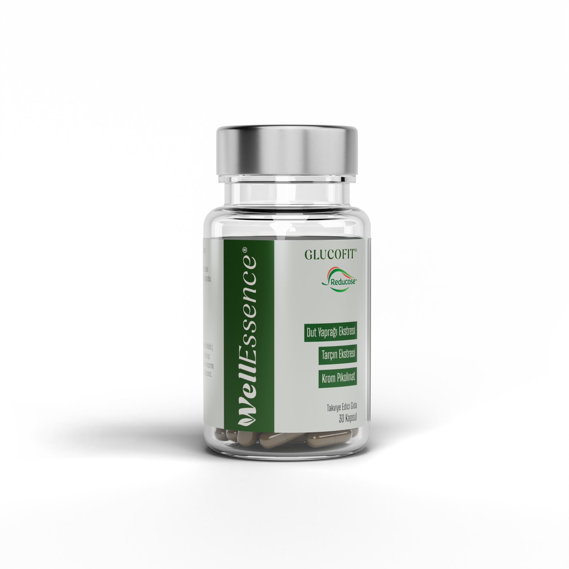 WellEssence® GlucoFit® Dut Yaprağı Ekstresi, Tarçın Ekstresi ve Krom İçeren Takviye Edici Gıda 30 Kapsül